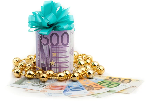 500 euro geld geschenk — Stockfoto