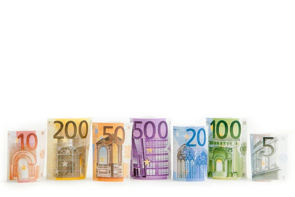 Еро гроші ізольовані на білому — стокове фото