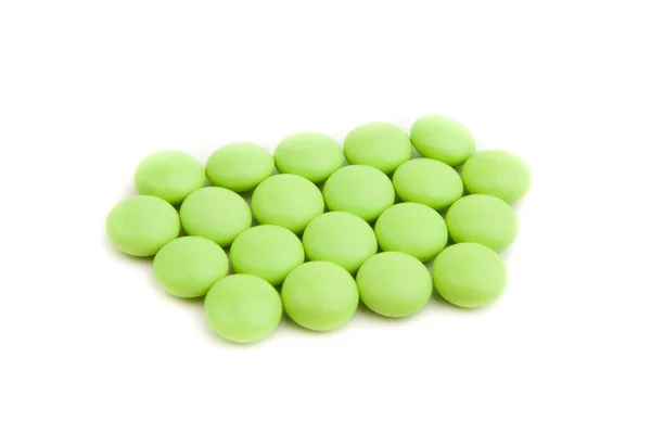 Grüne Pillen — Stockfoto
