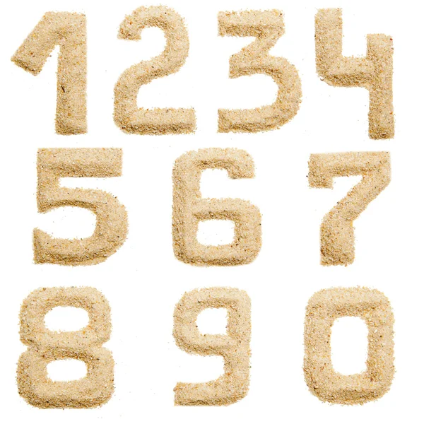 stock image Sand alphabet isolated