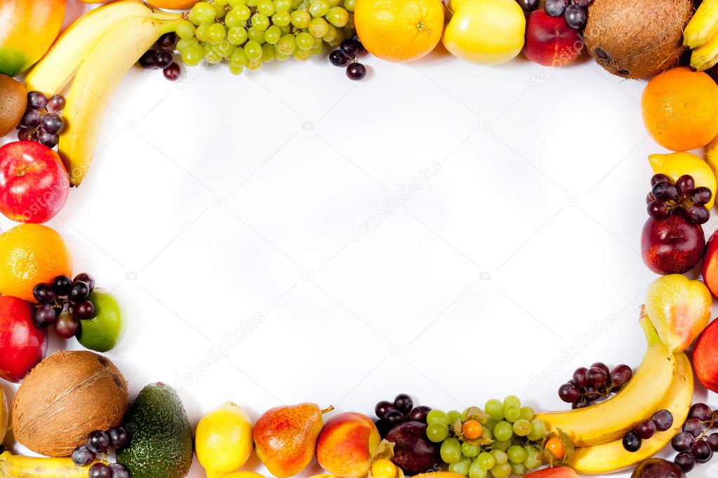 Fruits frame — Stock Photo © ewastudio #7373073