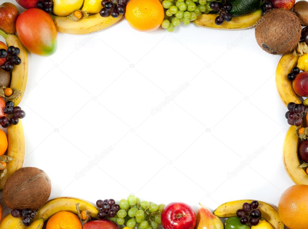 Fruits frame — Stock Photo © ewastudio #7373405