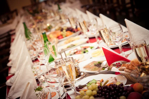 Wedding table set Royalty Free Stock Images