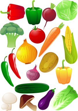 Vector vegetables clipart