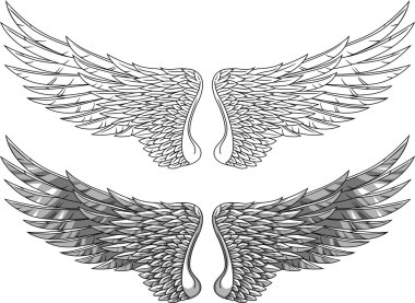 Wings tattoo clipart