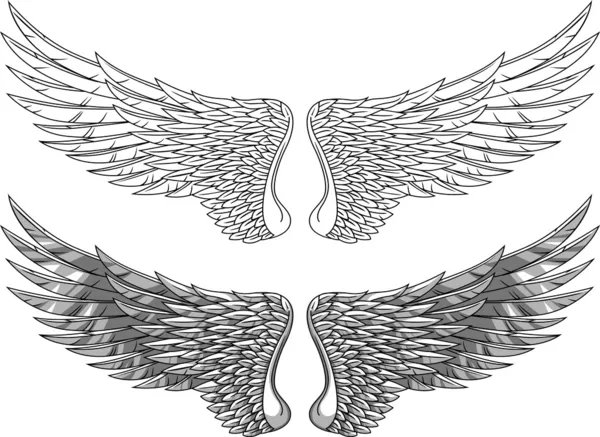 Vleugels tatoeage — Stockvector