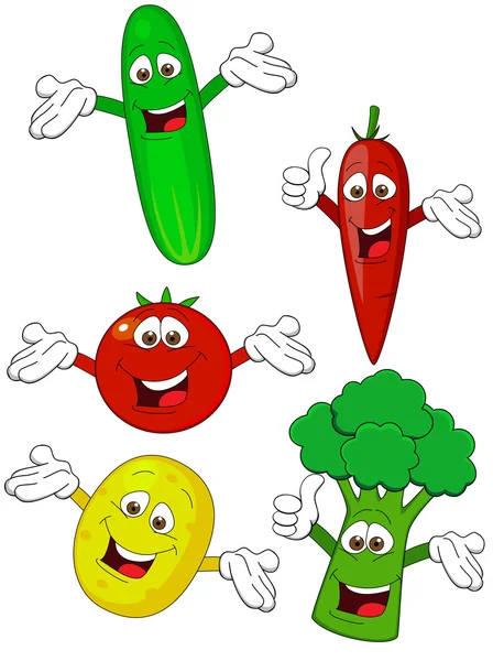 Légumes personnage de dessin animé — Image vectorielle