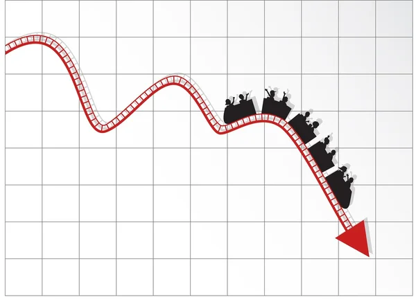 Roller coaster graph — Stock Vector
