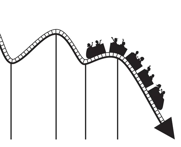 Achterbahndiagramm — Stockvektor