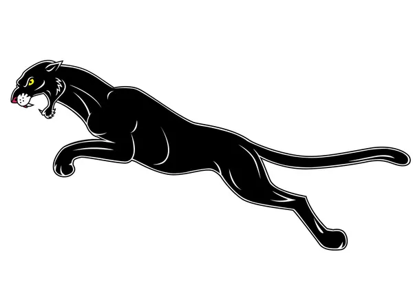 Black panther hoppning — Stock vektor