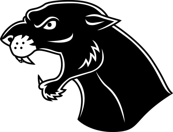 Black panther huvud — Stock vektor