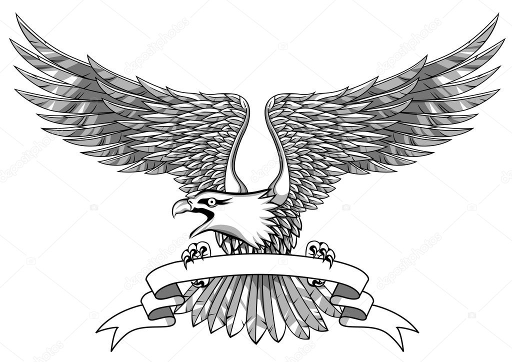 Eagle with emblem
