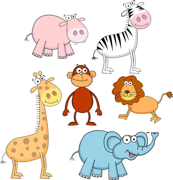 Dibujos animados animales — Archivo Imágenes Vectoriales