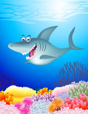 Funny shark clipart