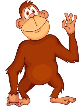 Funny monkey. clipart