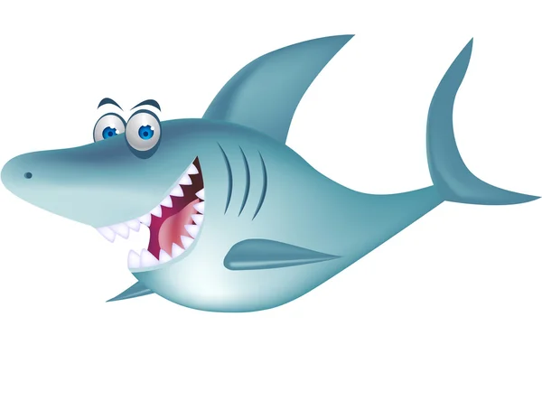 Funny shark — Stock Vector