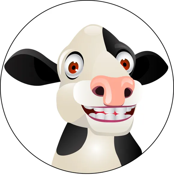 Drôle de dessin animé de vache — Image vectorielle
