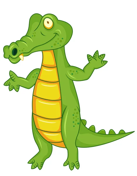 Crocodile cartoon — Stock Vector © dagadu #7872004