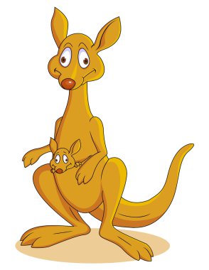 Kangaroo cartoon clipart