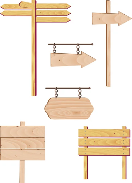 Cartello di legno — Vettoriale Stock