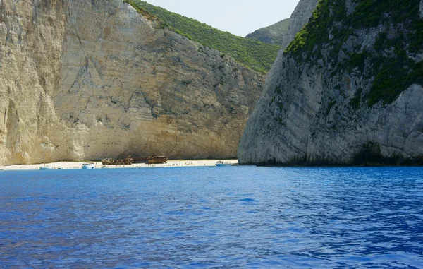 Playa del naufragio en la isla de Zakynthos —  Fotos de Stock