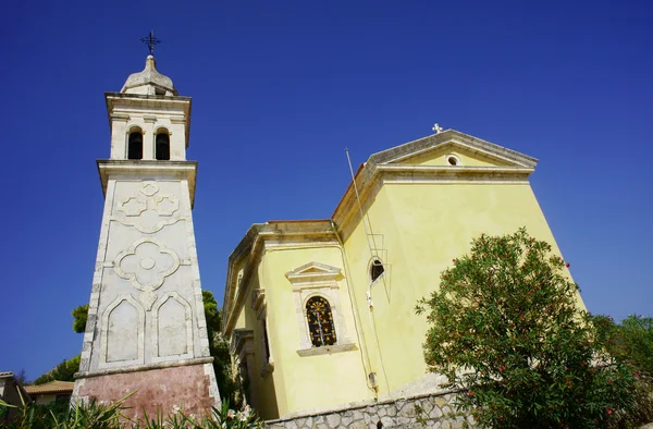 Věž kostela v ostrově zakynthos — Stock fotografie