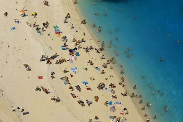 Na wrak Plaża na wyspie zakynthos — Zdjęcie stockowe