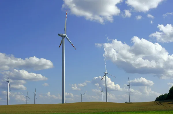 Turbines in wind farm Stock Image