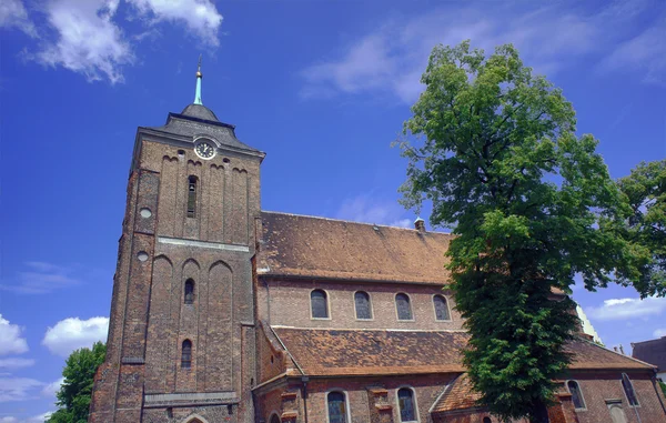 Gotische kerk met toren — Stockfoto