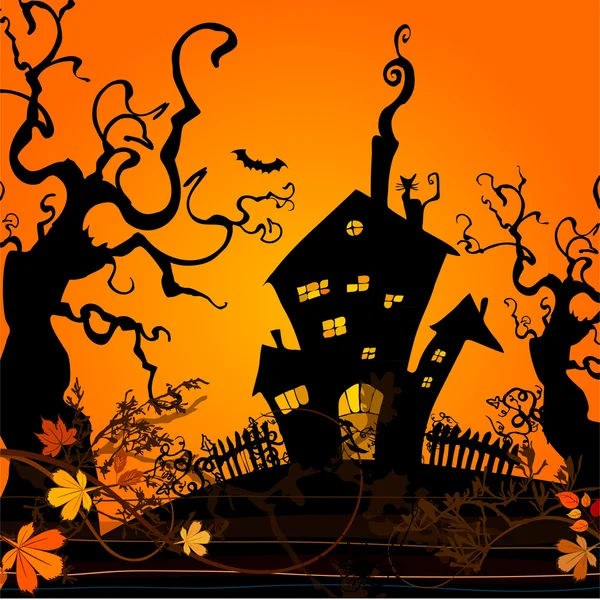 Carino Halloween sfondo illustrato — Foto Stock