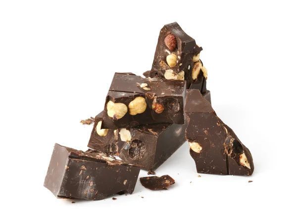 Chocolade met hazelnoten — Stockfoto