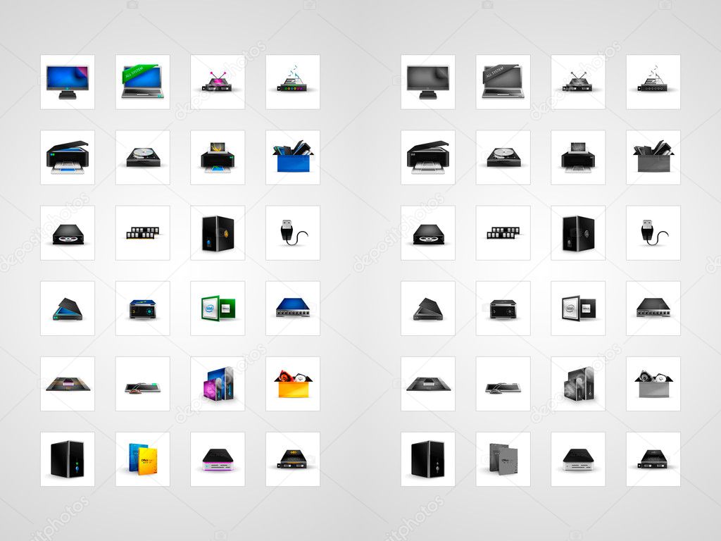 Icons of categories for computer the internet-shop