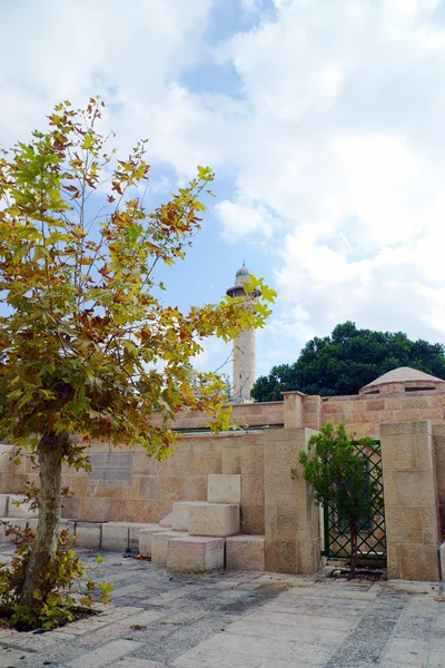 Τζαμί μιναρέ omar στην Ιερουσαλήμ — Φωτογραφία Αρχείου