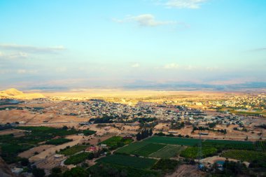 Jericho - mount Temptation gelen havadan görünümü.