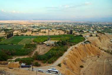 Jericho - aerial view from Mount of Temptation. clipart