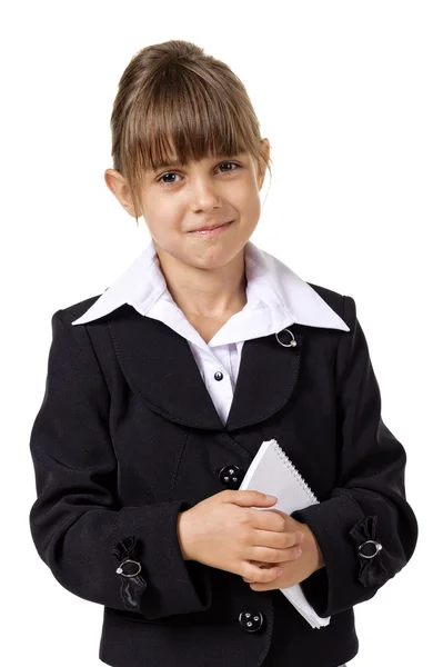 Kleines Schulmädchen in Uniform — Stockfoto
