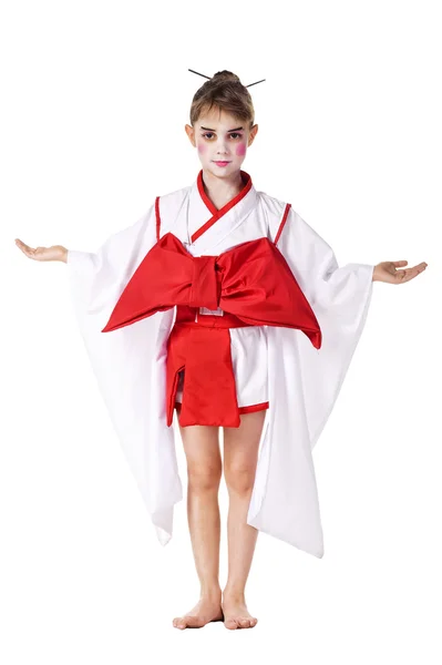 Little girl in Japanese kimono — Stock Photo, Image