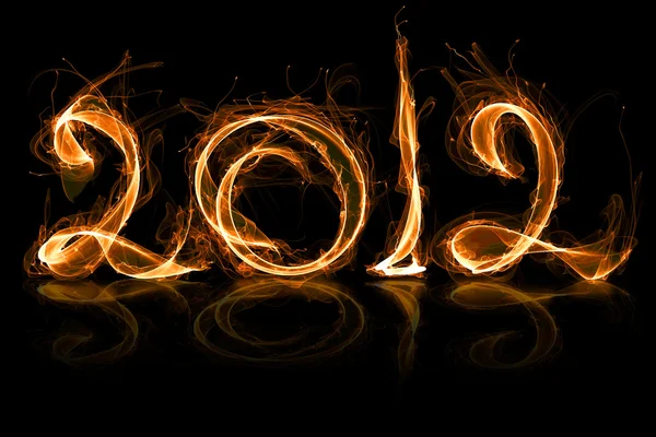 stock image 2012 year in fire