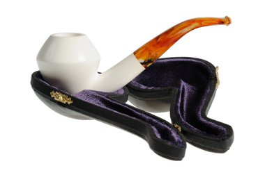 Tobacco pipe from meerschaum clipart