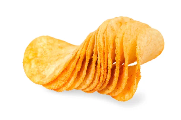 Garść chipsów ziemniaczanych — Zdjęcie stockowe