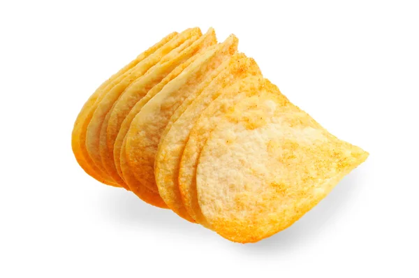 Um punhado de batatas fritas — Fotografia de Stock