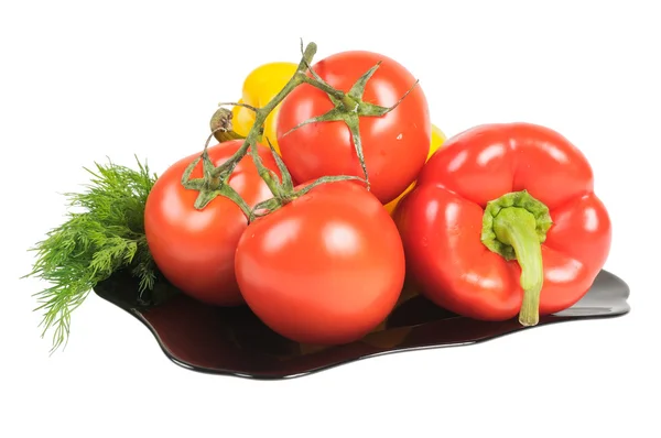 Warzywa - pomidory, papryka — Zdjęcie stockowe