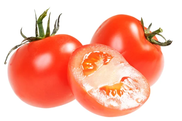 Kolme tomaattia — kuvapankkivalokuva