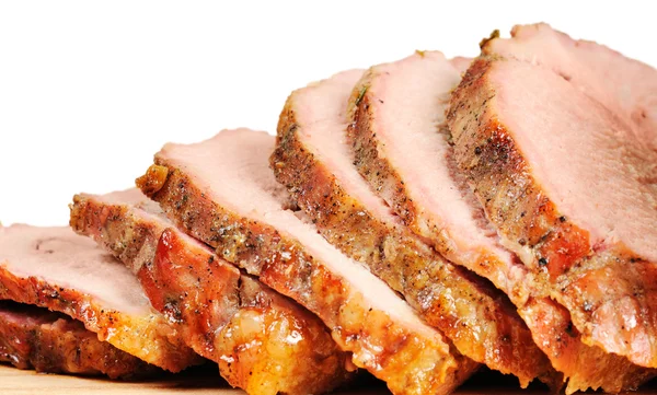 목 판에 구운 돼지고기 — 스톡 사진