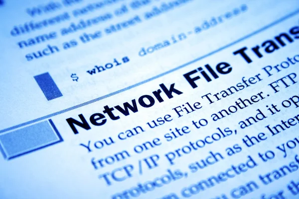 Screen and Network file words — Stock Photo, Image