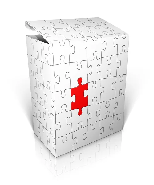 Caixa de puzzle — Fotografia de Stock