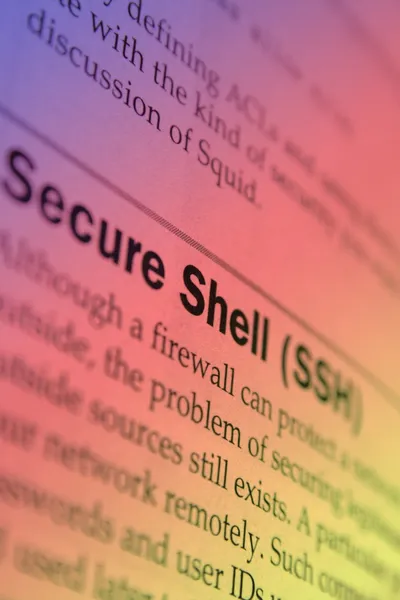 Ssh 보안 쉘 단어. — 스톡 사진