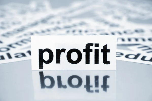 Profit word on white paper — Stock Photo, Image