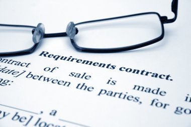 Requirement contract clipart