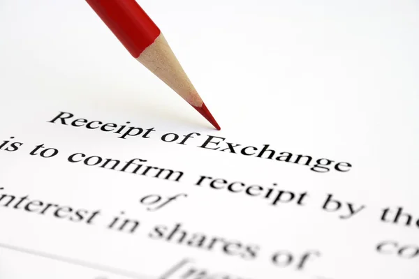 Mottagandet av exchange — Stockfoto